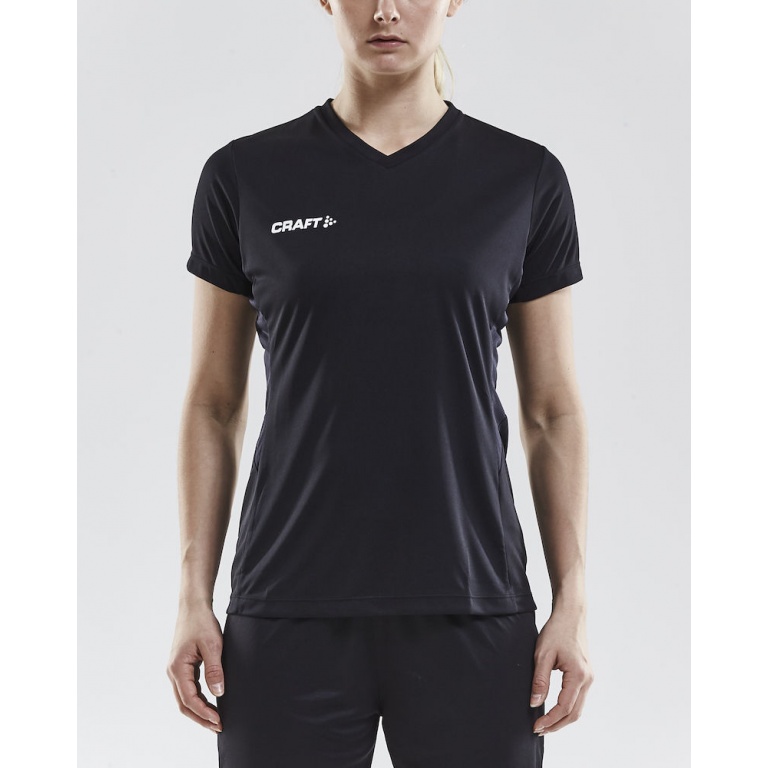 Craft Sport-Shirt (Jersey) Squad Solid - loose fit, quick-drying - black Women